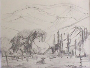 Eolo Pons drawing Landscape Quebrada