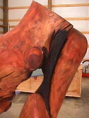 Harry Gordon wood sculpture surface detail