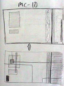 Bellanca's notebook composition drawing