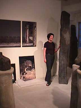 Sculptor Tova Beck-Friedman in her studio