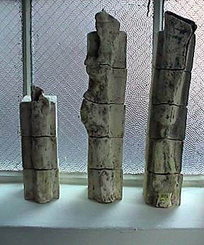 Tova Beck-Friedman clay sculpture Stelae Bones