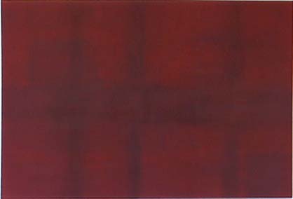 Todd Bellanca large abstract grid painting Red City