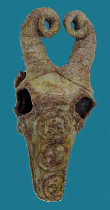Annemarie slipper bronze sculpture Animal Skull