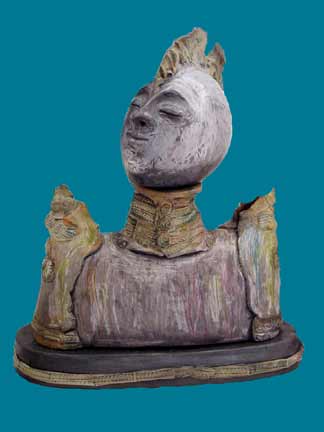 Annemarie Slipper ceramic sculpture Warrior