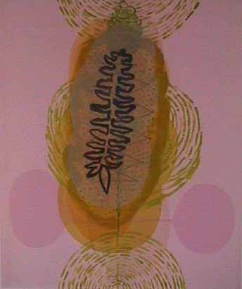 Betsey Garand monotype print Sprig IV