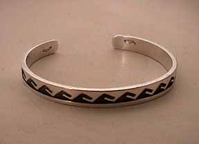 Hopi Silver Overlay Bracelet
