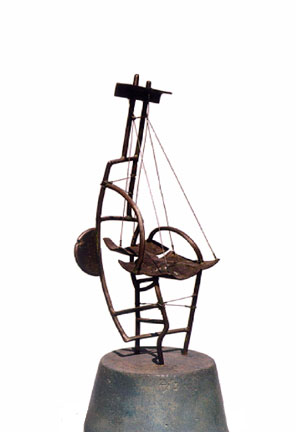 Javier Astorga metal sculpture Chair in the Mist 