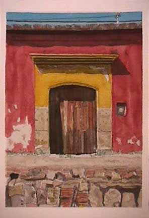 James Burnett watercolor painting Oaxaca Series 3