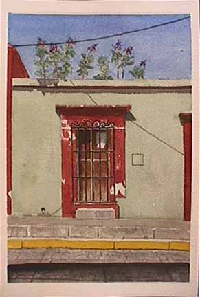 James Burnett watercolor painting Oaxaca Series 6