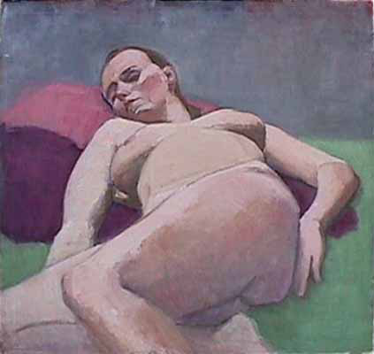 Kate Wattson figure painting Pastel Nude